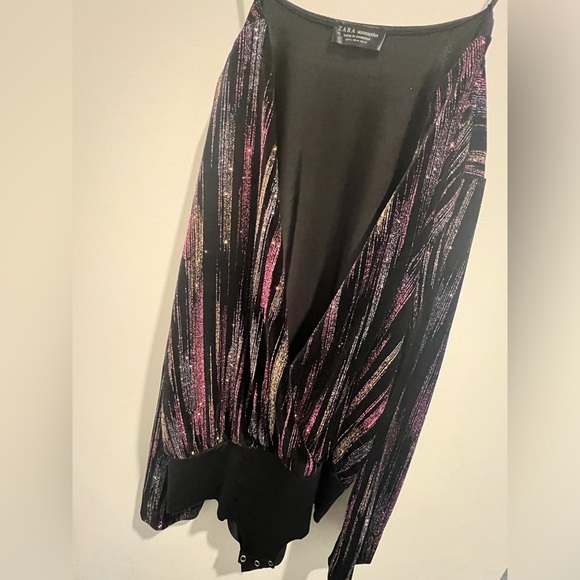 Zara Sparkly Velvet Bodysuit - Picture 7 of 10